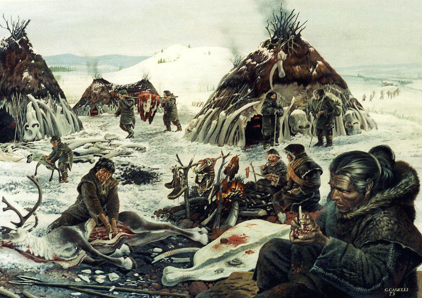 Prehistoric settlers in Norway.
